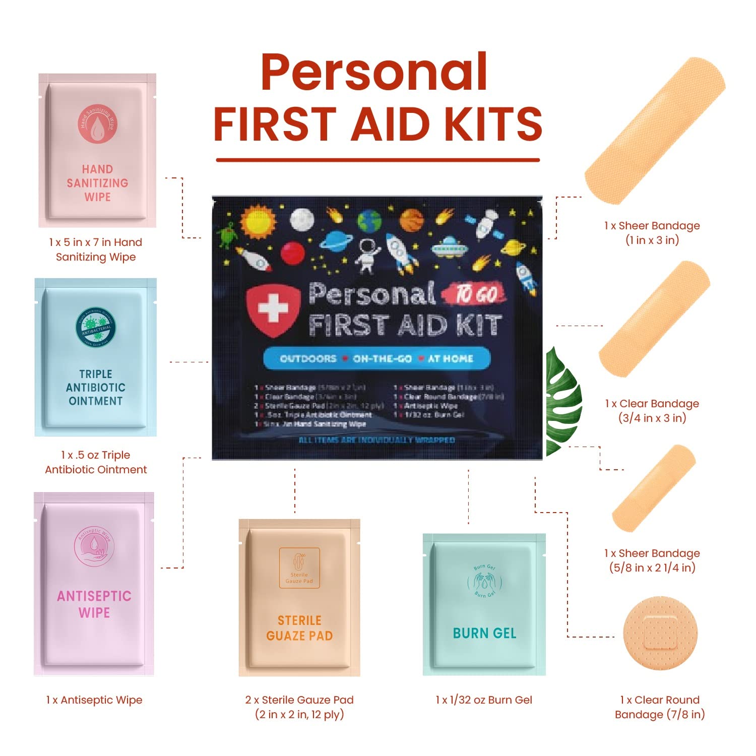 PH Advantage individually wrapped packs: compact supplies ready for quick small-injury treatment.