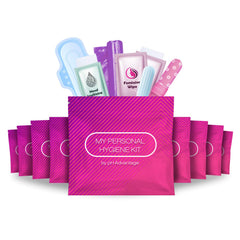 PH Advantage menstrual kit 10-pack pink packaging designed for travel convenience