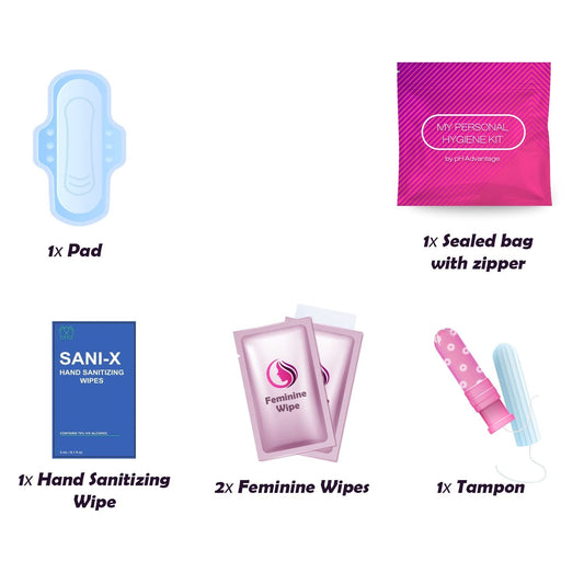 PH Advantage 10-pack zip-top bag keeps tampons organized on the go
