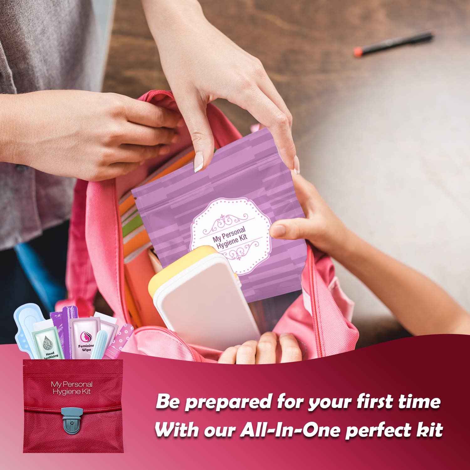 PH Advantage menstrual kit feminine wipes: refreshing wipes for quick cleanup on the go