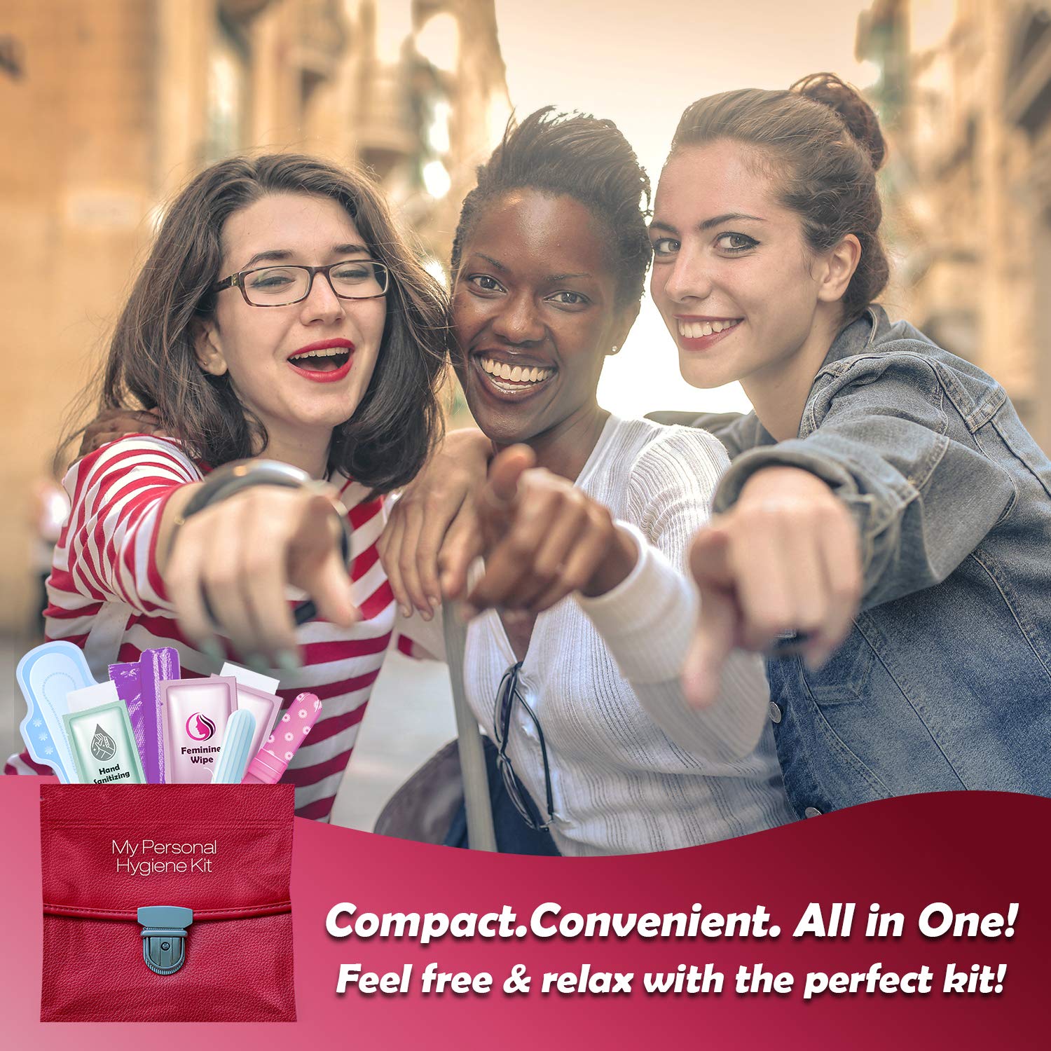 PH Advantage menstrual kit hand wipes: sanitizing 70 percent alcohol wipes for hygiene