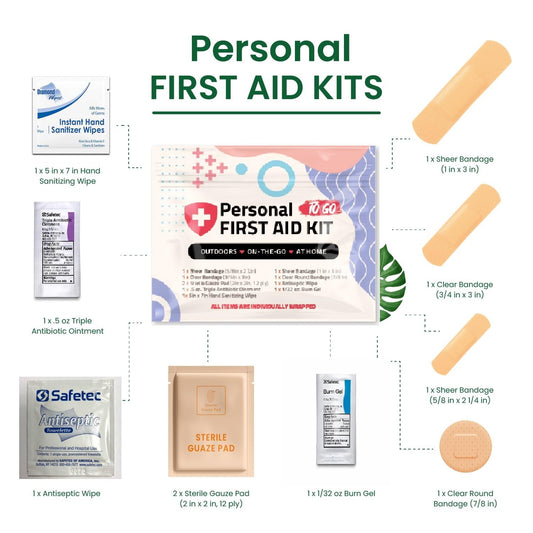 pH Advantage mini first aid kit contents organized for quick access.