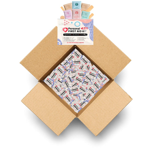 pH Advantage mini first aid kit packaging shows compact design for travel safety.