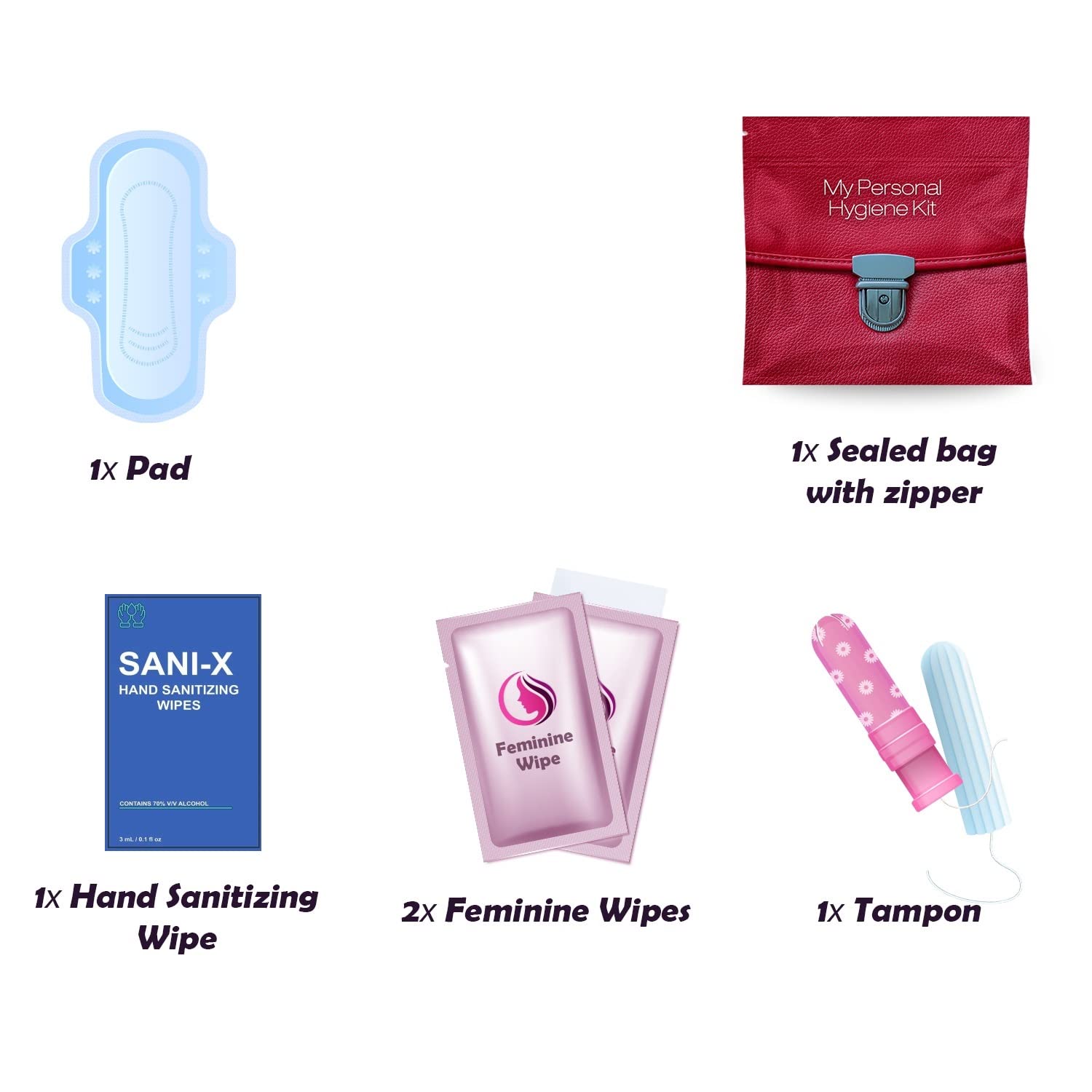 ph-advantage period kit compact bag fits in purse or backpack