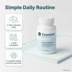 PHARMA SHAUL Zoomind capsules pouring into spoon.
