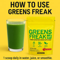 Pharmafreak Greens Freak barley grass and wheatgrass close-up showcasing natural fiber.