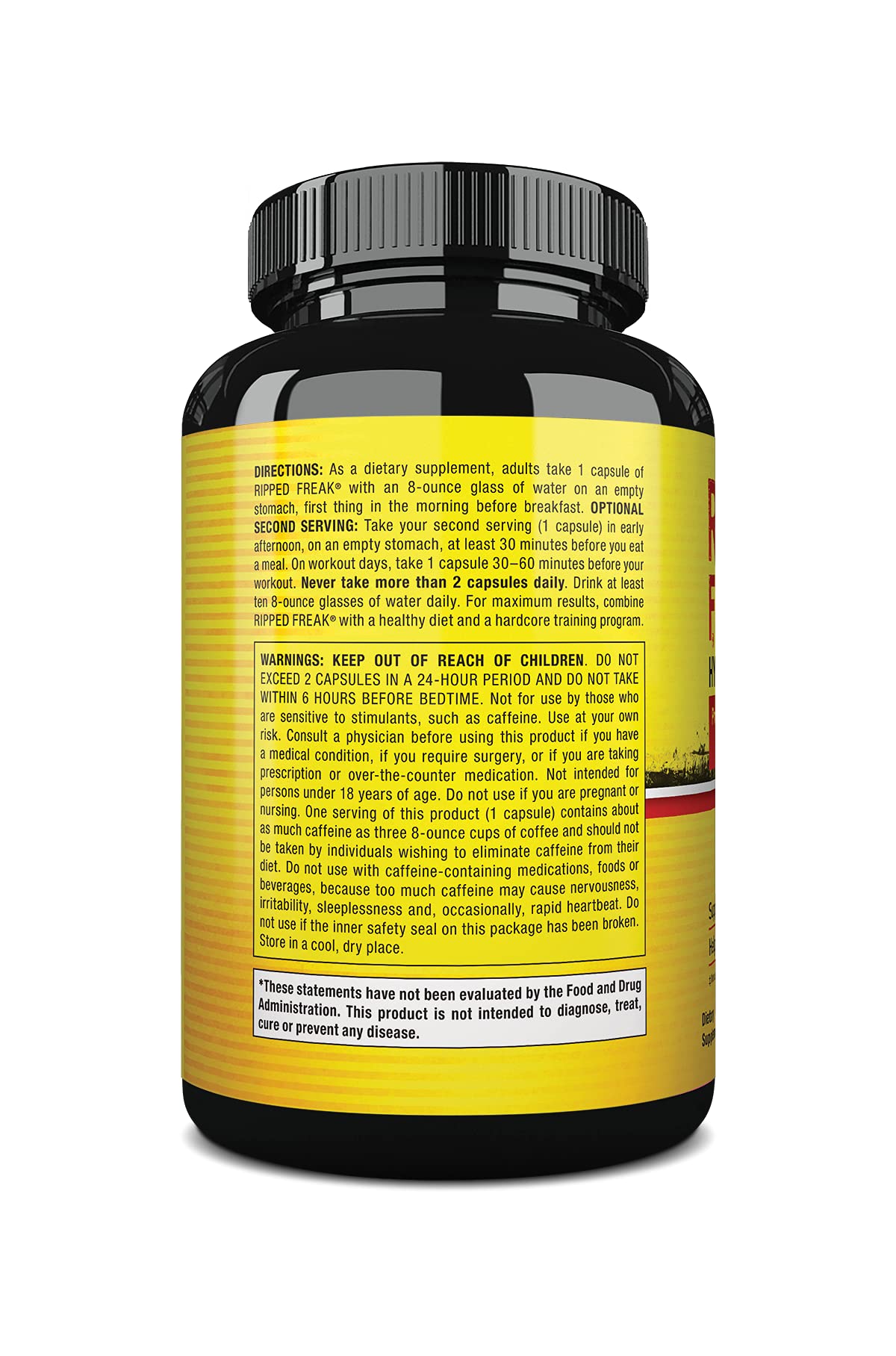 Pharmafreak Ripped Freak vegan capsules displayed with clean dye-free formula