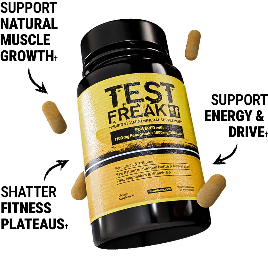 Pharmafreak Test Freak open capsules spilling onto a clean surface.