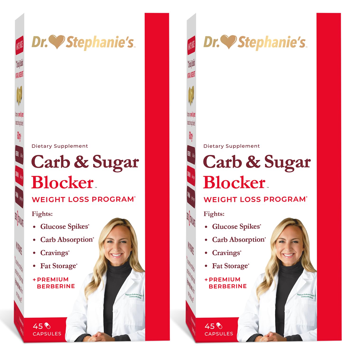 Pharmaganics Dr. Stephanie's Carb Blocker bottle ready for mealtime use