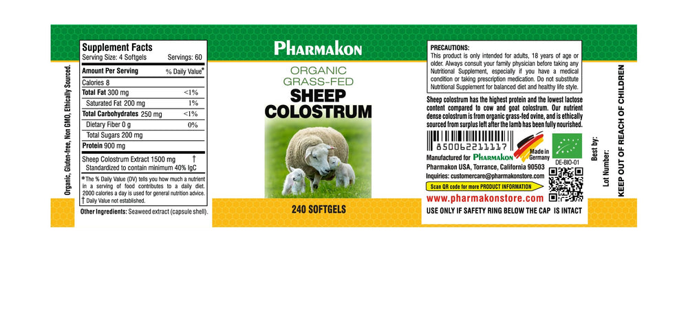 PHARMAKON softgels close-up, highlighting a digestibility-friendly formulation