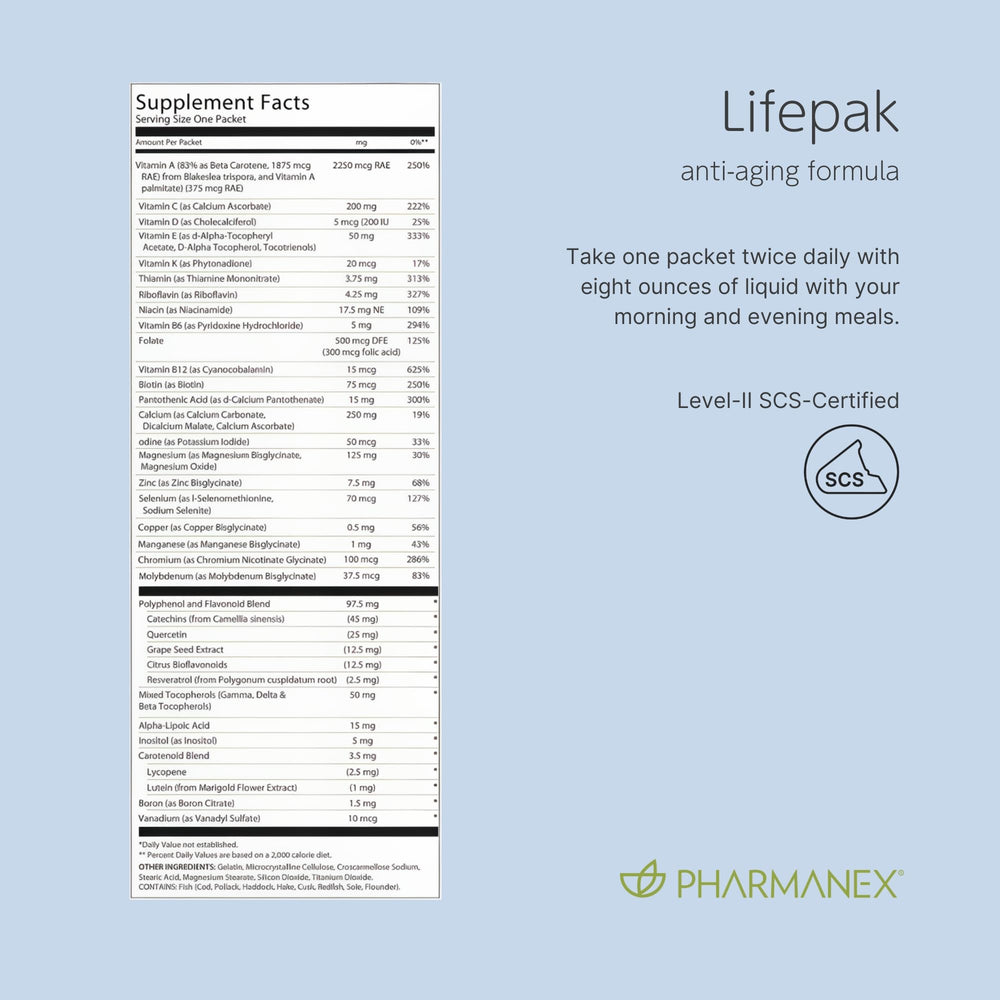 Pharmanex LifePak fits into a simple daily routine with meals.