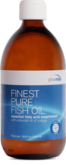 Pharmax Finest Pure Fish Oil orange bottle for daily supplementation