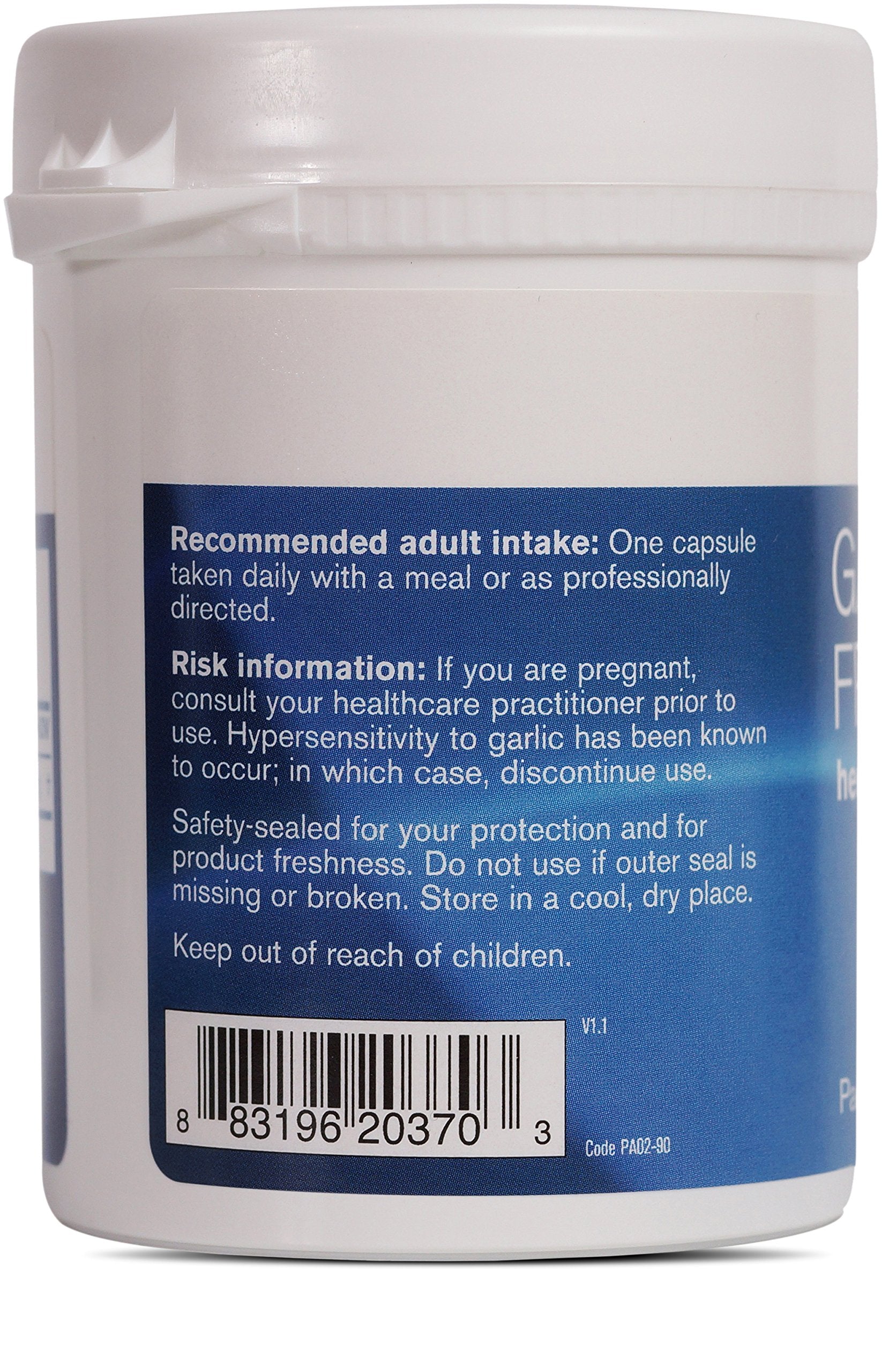 Pharmax Garlic Freeze Dried bottle on a clean kitchen shelf for daily use
