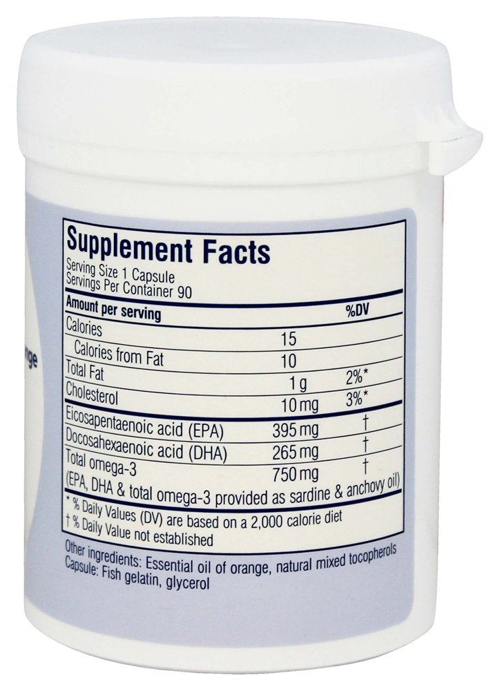 Pharmax Ultra EPA/DHA ingredients: anchovy and sardine oil base for daily omega-3 support.