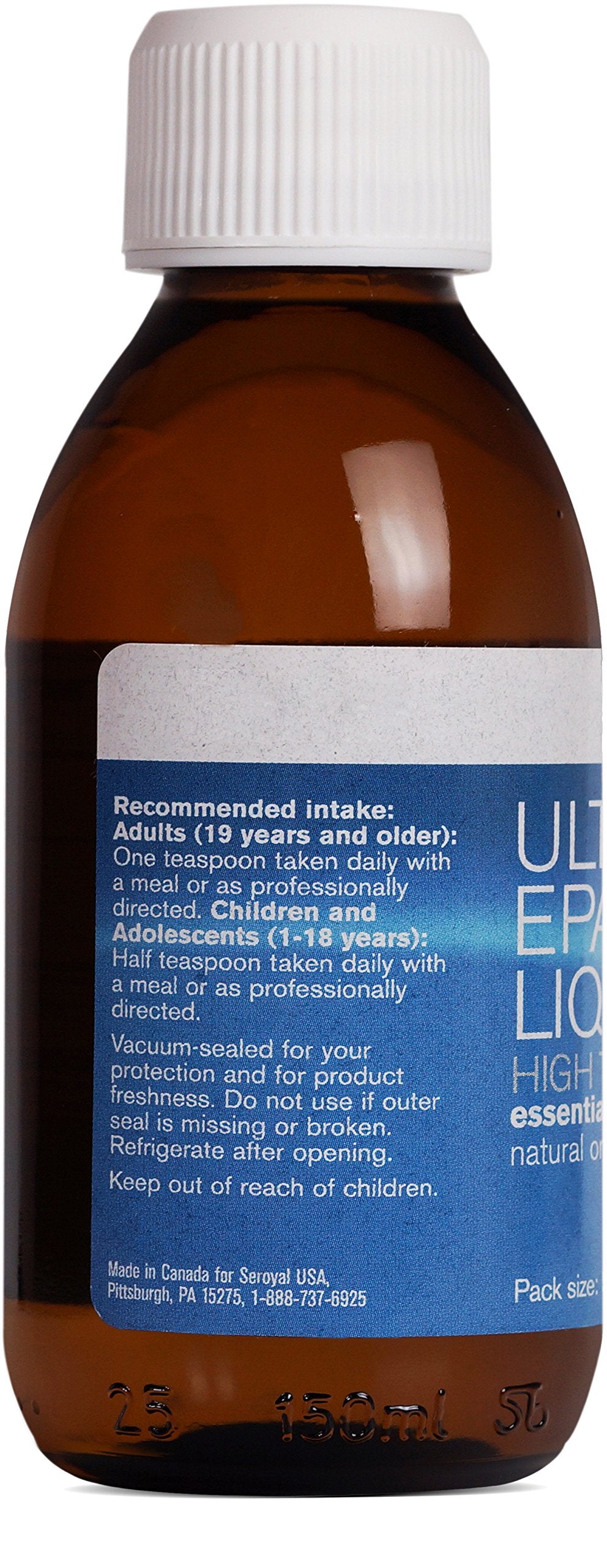 Pharmax Ultra EPA/DHA Liquid pour shot showing smooth texture for convenient dosing.