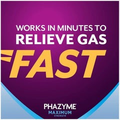 Phazyme Cherry-flavored chews pack offering convenient anti-gas relief.