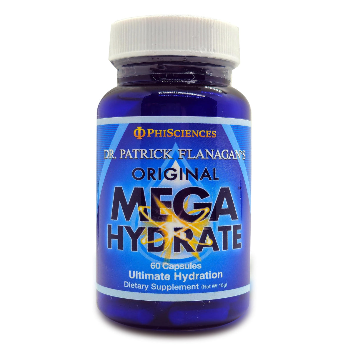 Phi Sciences MegaHydrate bottle pour showing convenient hydration support