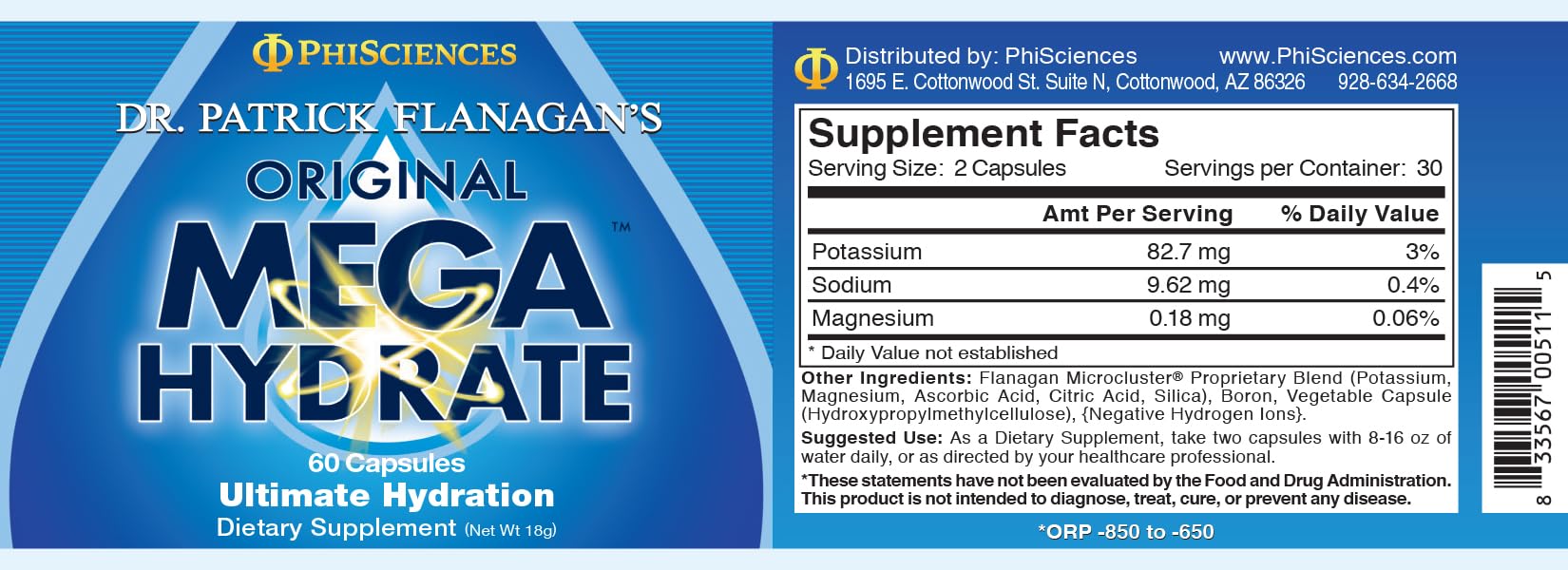 Phi Sciences MegaHydrate lifestyle use for on-the-go hydration and daily routine