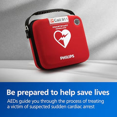 HeartStart adult SMART Pads in place guiding CPR feedback.