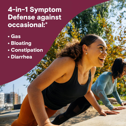 Close-up of Phillips' Colon Health capsules highlighting easy-to-swallow soft capsules