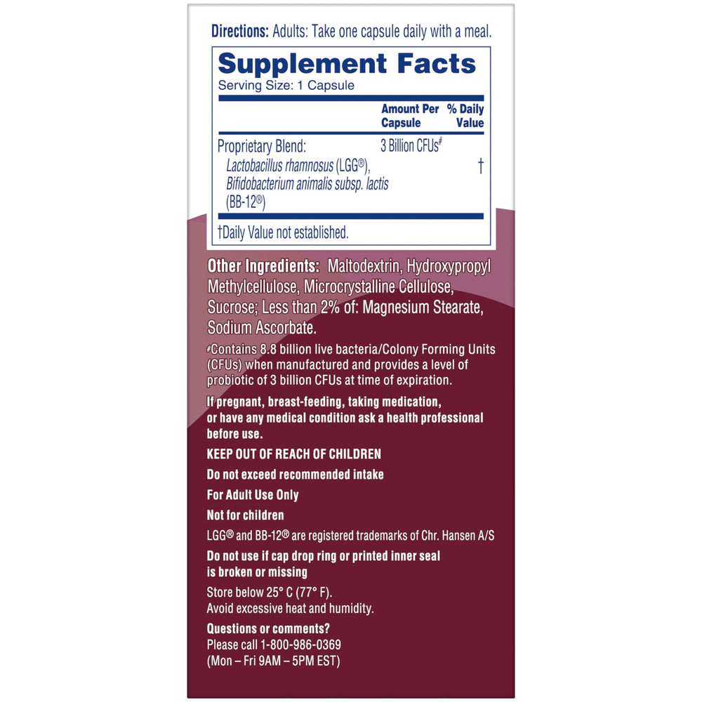 Expiry date and 3 Billion CFUs emphasized on Phillips' Colon Health bottle