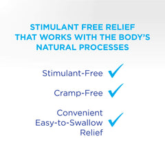 Phillips' Laxative Caplets capsules close-up highlighting smooth texture for easy intake.