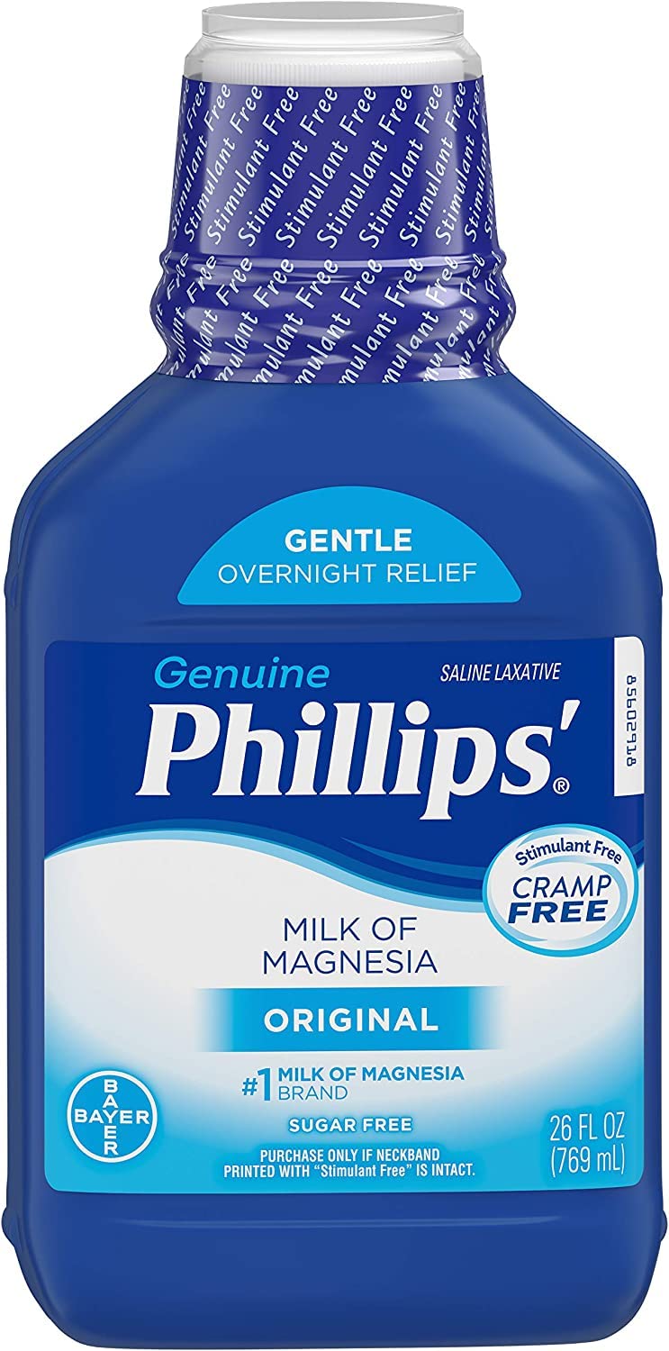 Phillips' Milk of Magnesia Original pour image, ready for gentle relief.