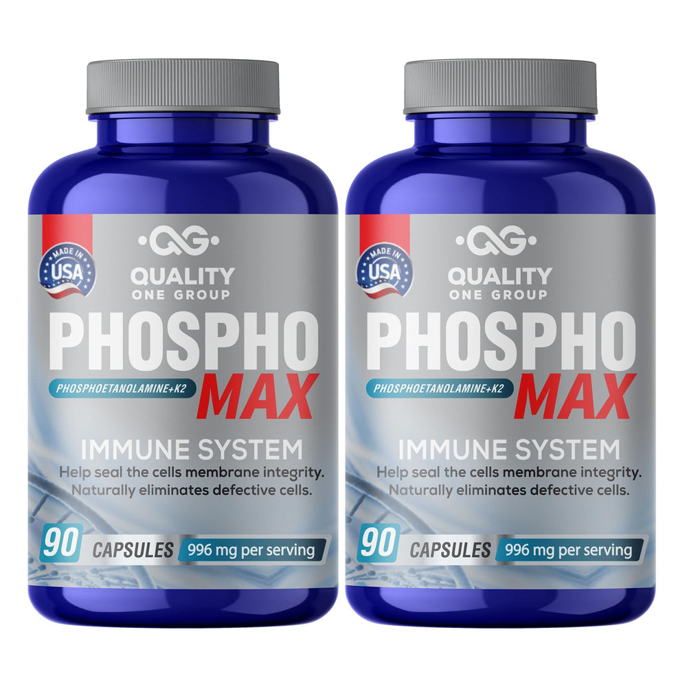 Phosphomax bottle label closeup showing quality and potency.