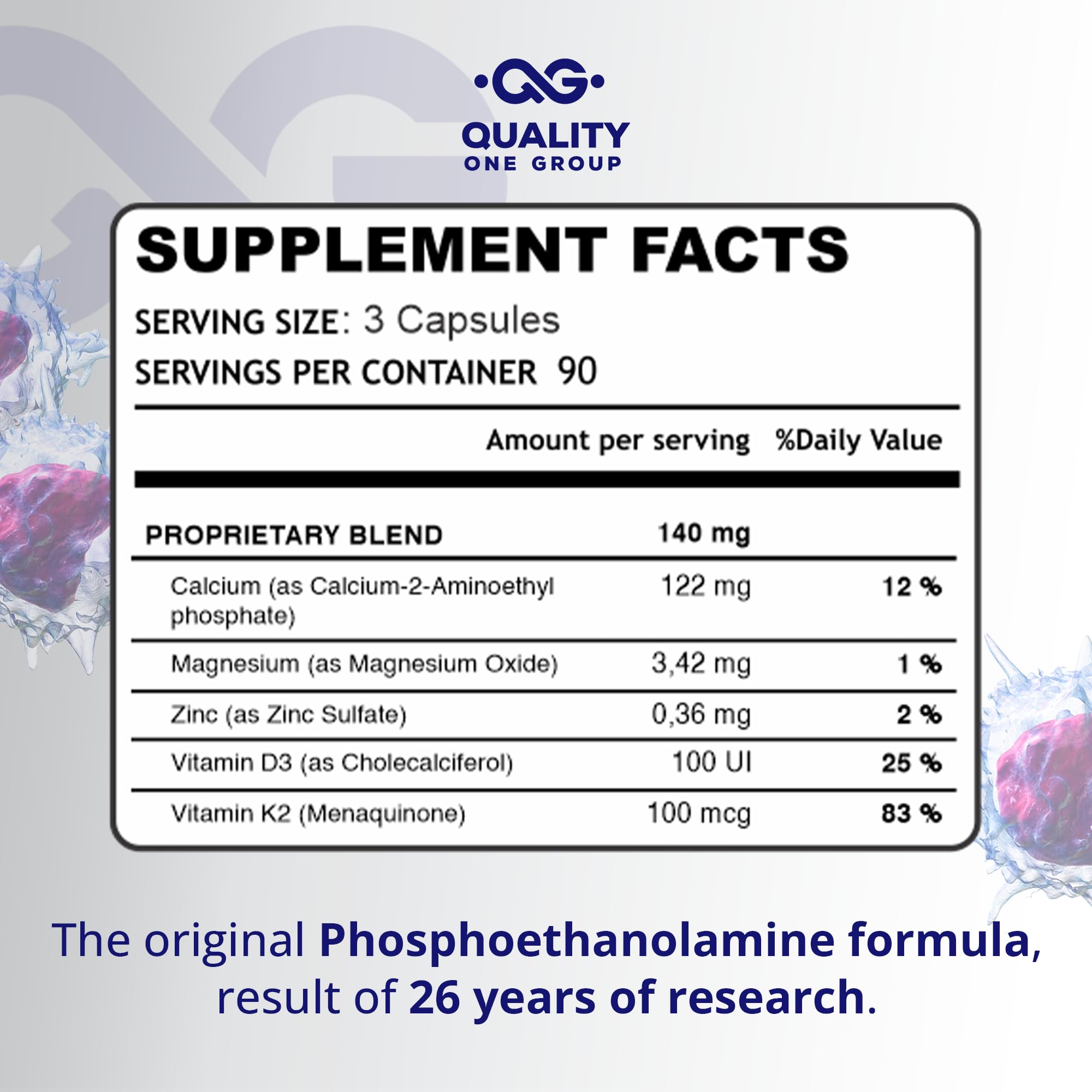 Phosphomax capsules on plate for daily immune support routine.