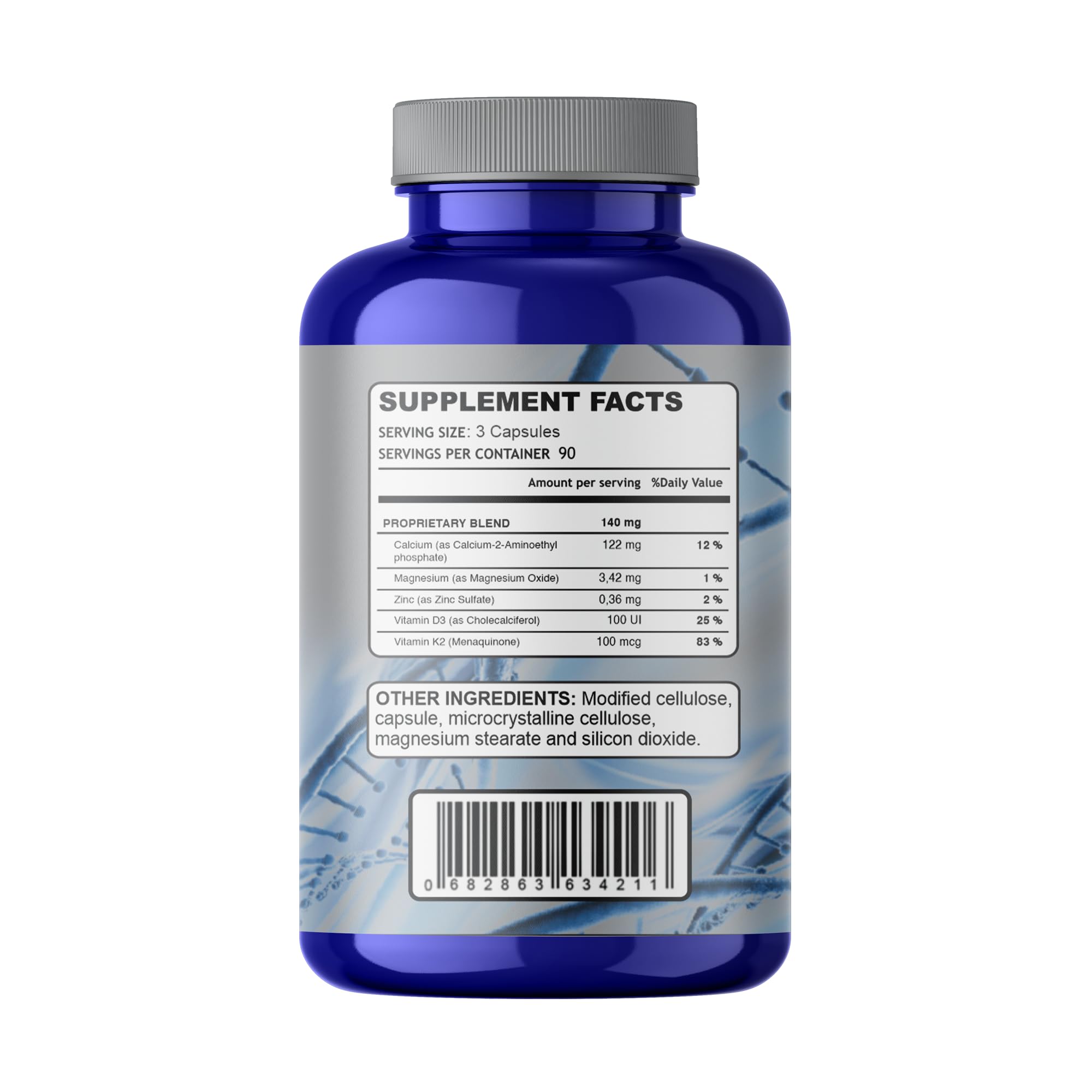 Phosphomax bottle label featuring clear dosing information and ingredients.