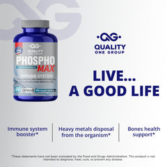 Phosphomax bottle features D3 and K2 for essential vitamins.