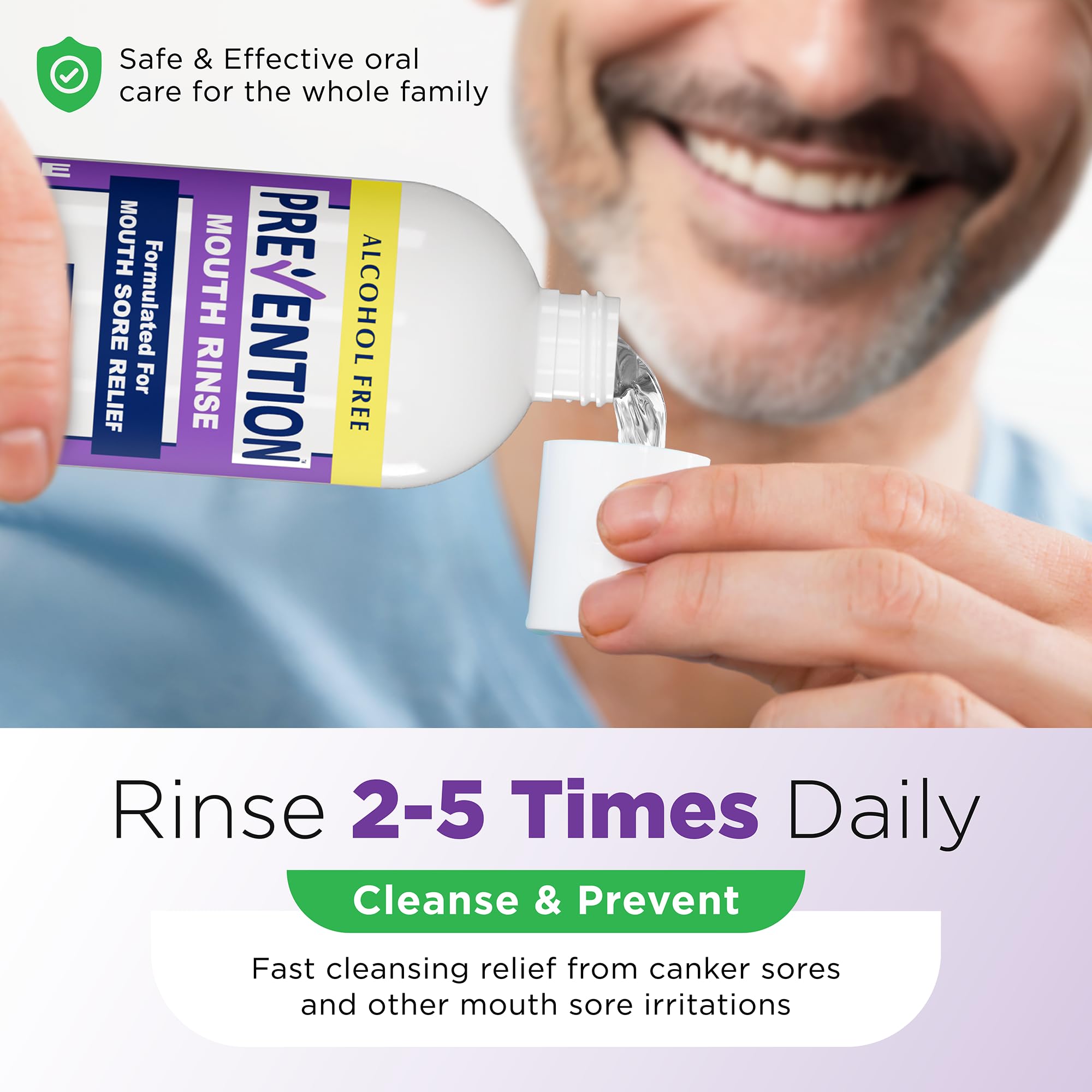 PHS Brands Prevention Mouth Sore Rinse used for braces care and irritation relief