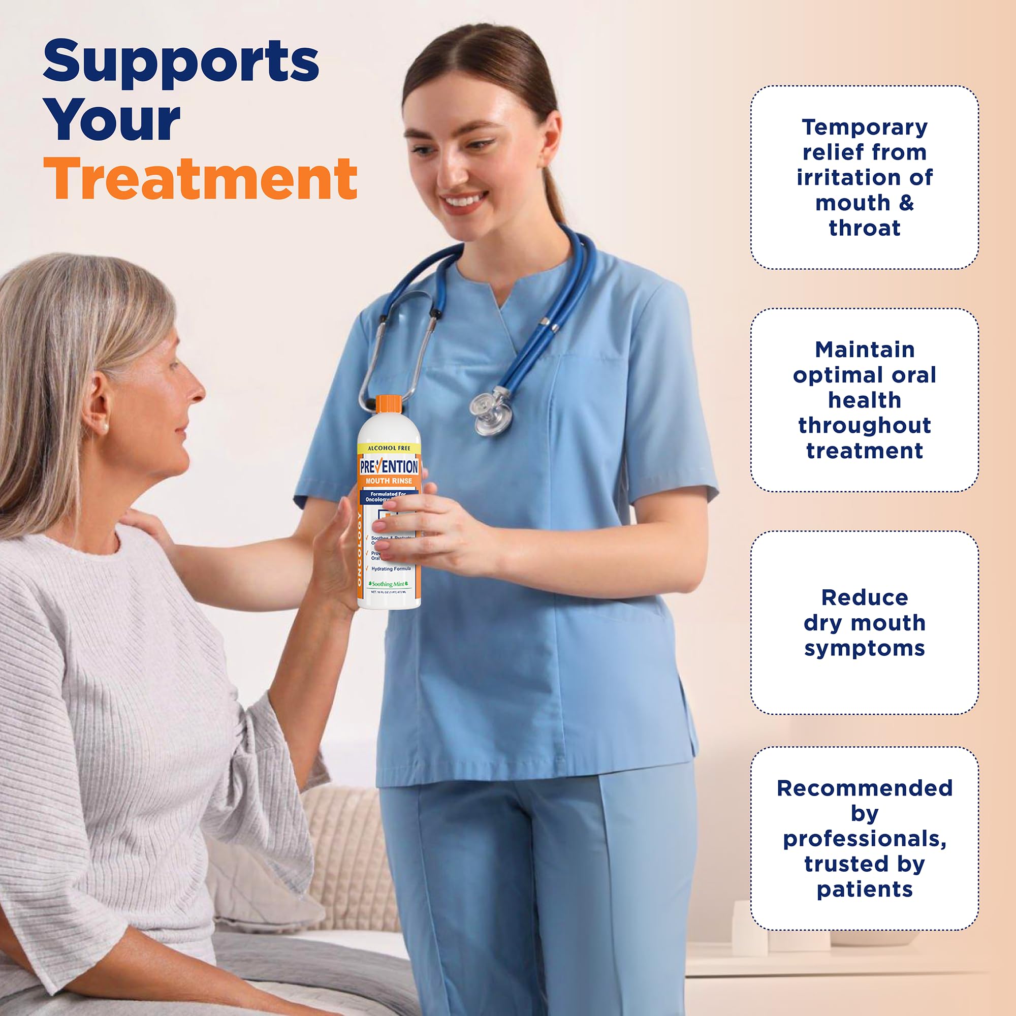 PHS Brands Prevention Oncology Mouthwash 2-pack scene emphasizes value and steady supply during therapy