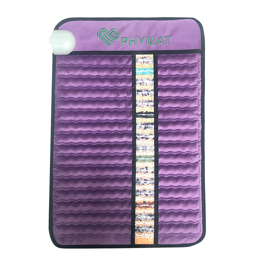 PHYMAT Amethyst infrared pad top view with gemstone surface for deep warmth