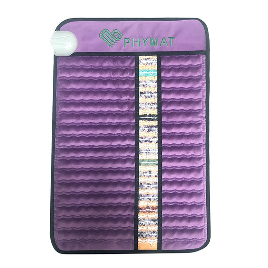 PHYMAT Amethyst infrared pad top view with gemstone surface for deep warmth