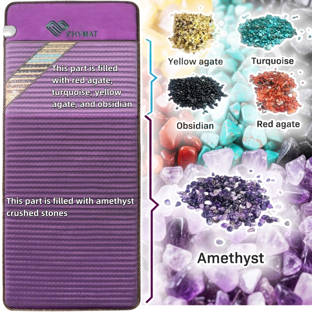 PHYMAT gemstone-filled surface showcasing natural relaxation heat