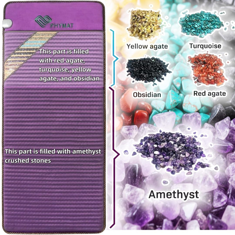 PHYMAT gemstone-filled surface showcasing natural relaxation heat