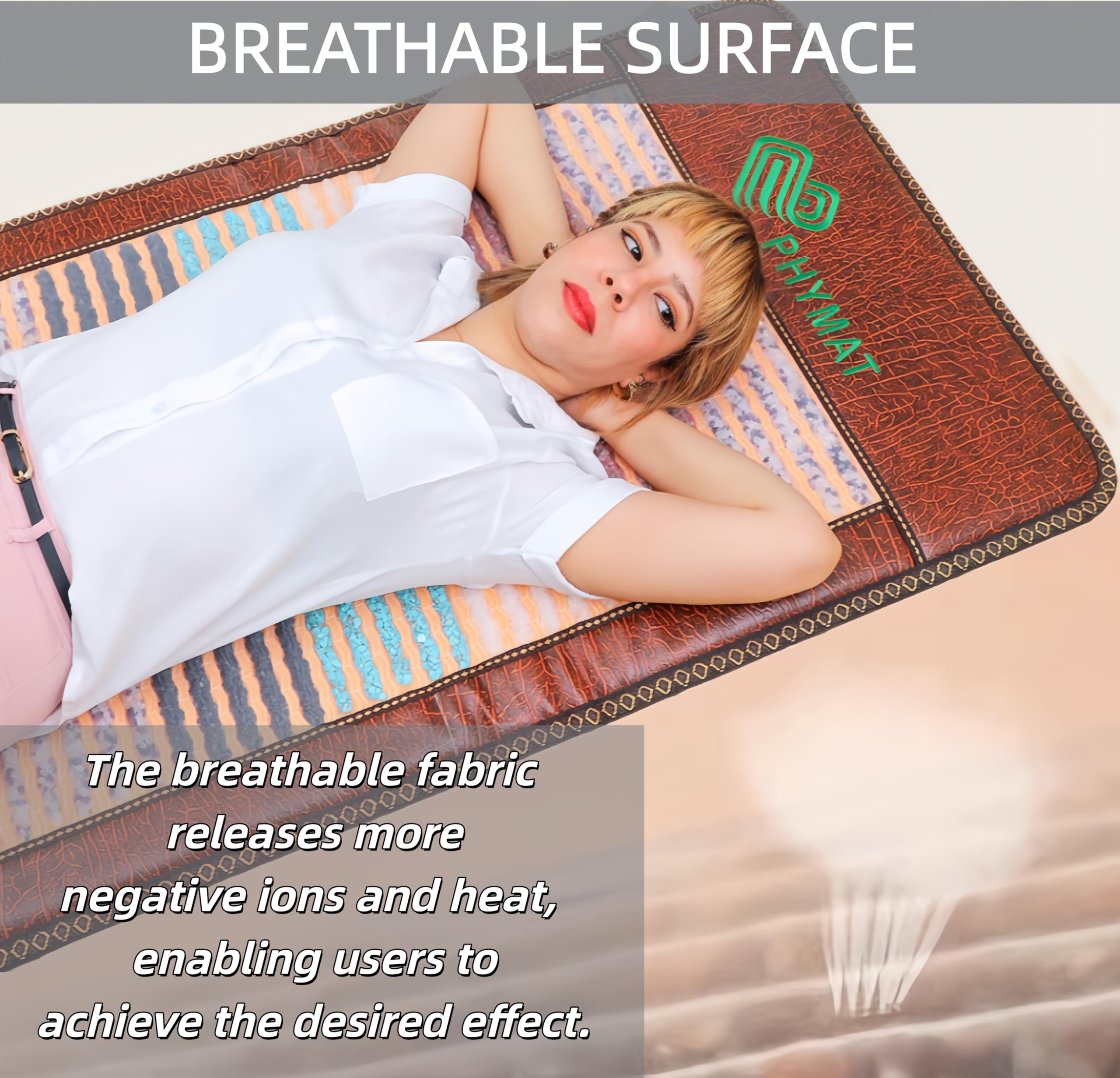 PHYMAT embedded crystals create a refreshing ambience reminiscent of nature.