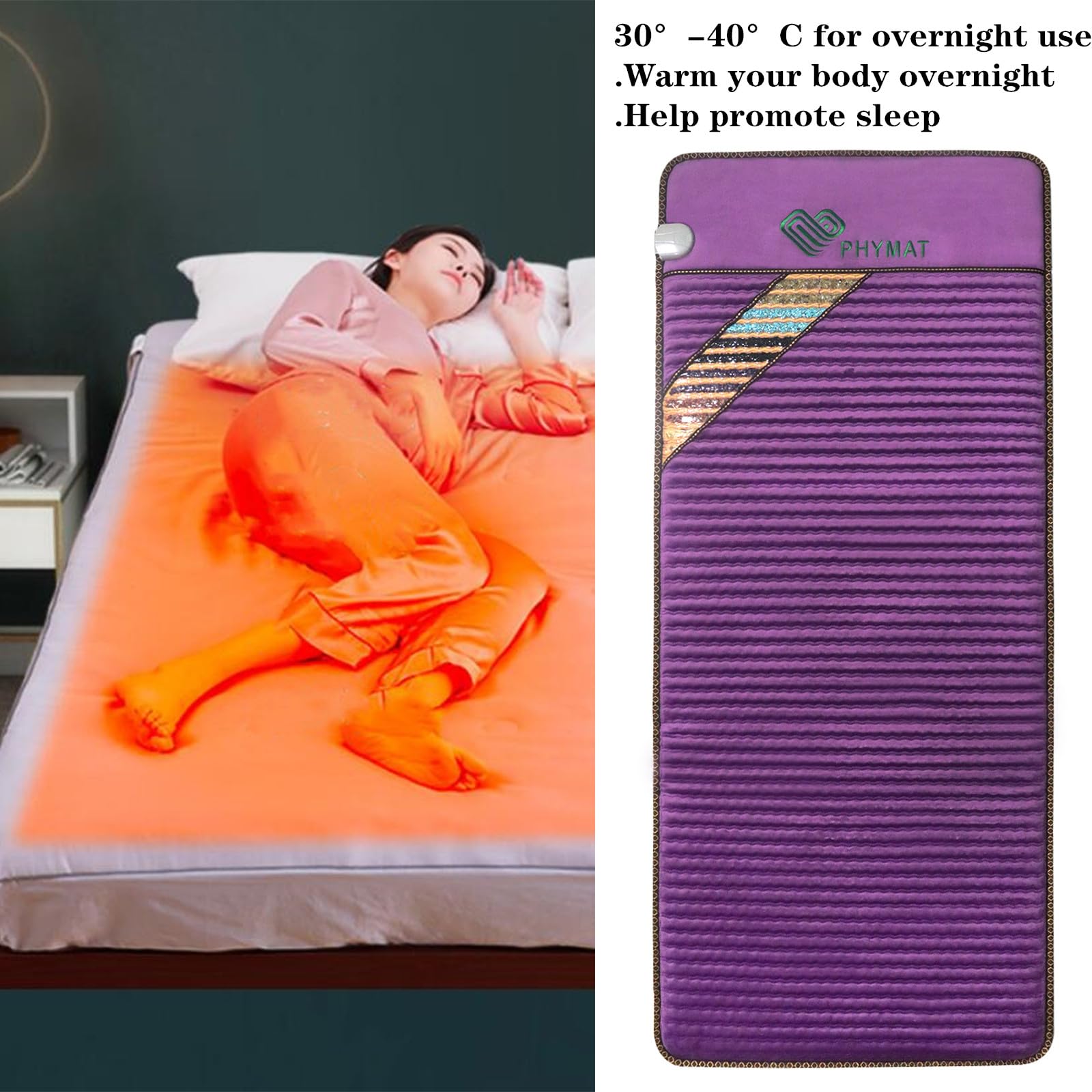 PHYMAT at-home spa-like experience with large, comfortable mat