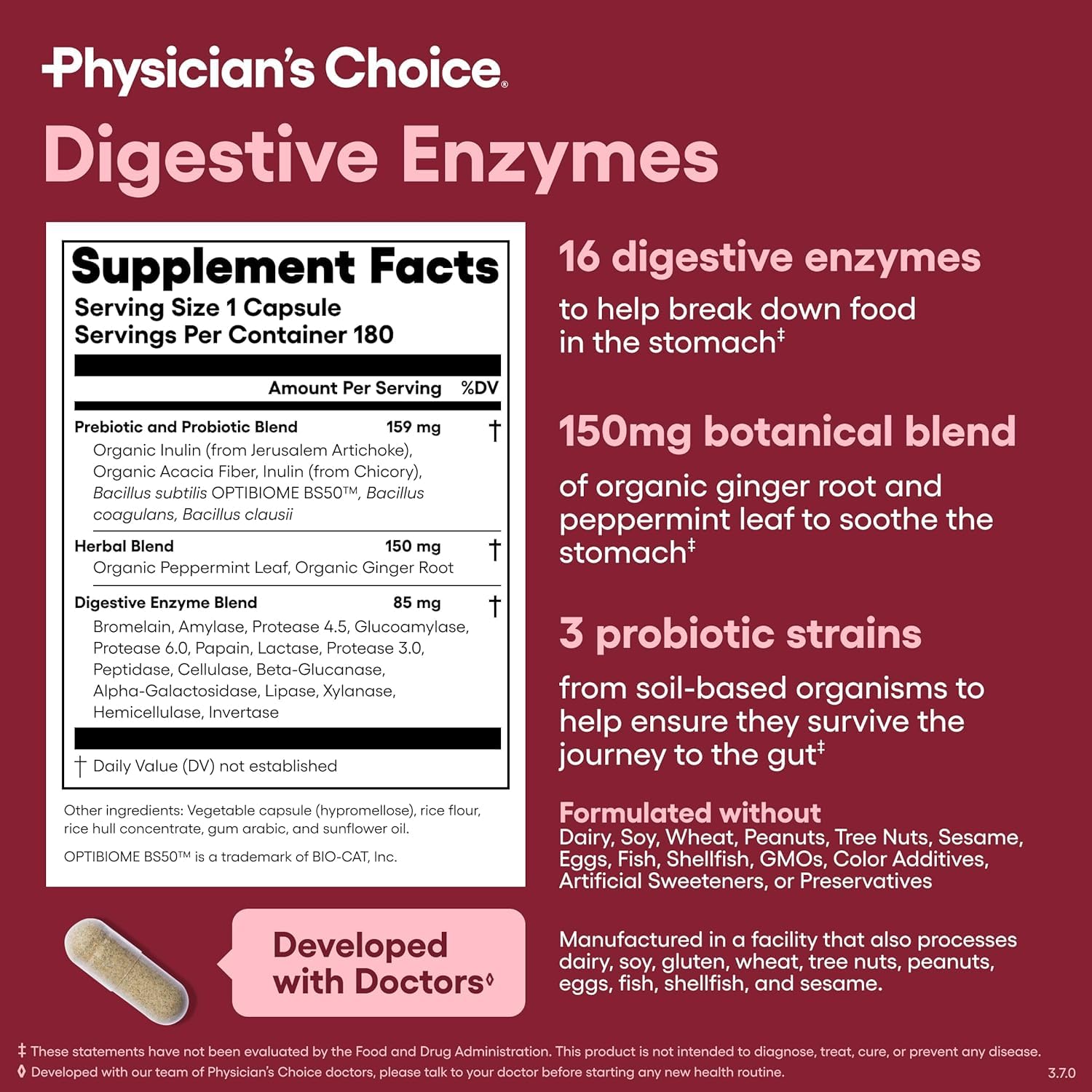 Daily use with Physician's CHOICE capsules supports routine.