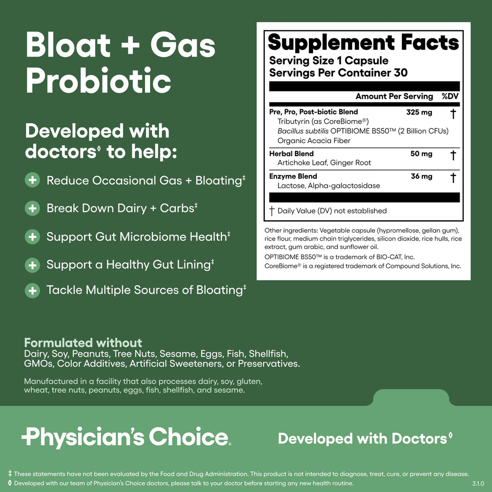 Physician's CHOICE Daily Digestive Support Pack on shelf for ongoing gut health.