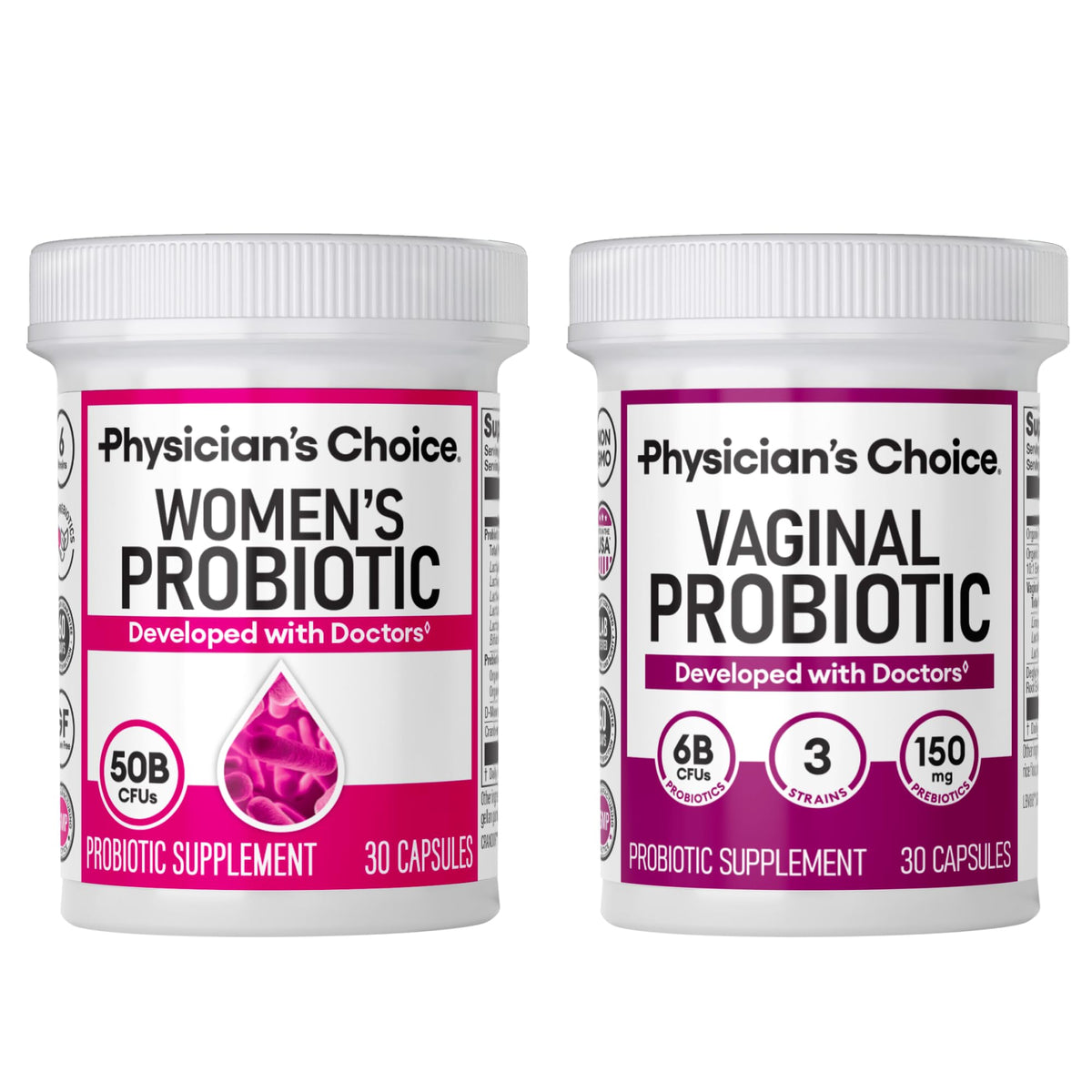 Physician's CHOICE Feminine Power Duo Bundle front label for daily feminine health.