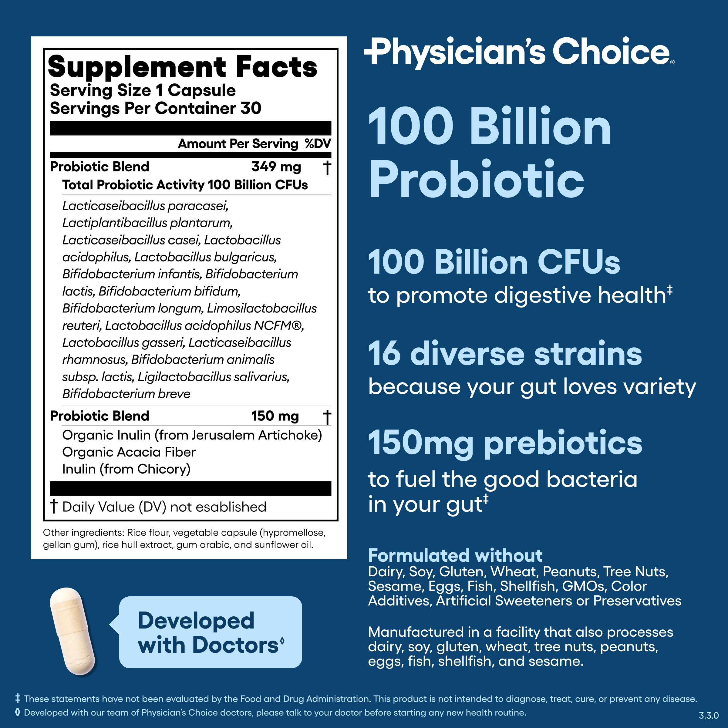 Physician's CHOICE Made-in-USA quality with third-party testing for reliability.