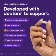Physician's CHOICE menopause probiotic capsules for daily routine support.