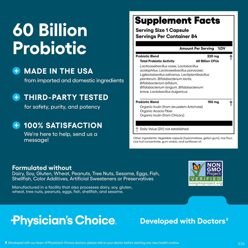 Physician's CHOICE made in USA label on bottle