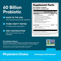 Physician's CHOICE made in USA label on bottle