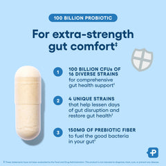Physician's CHOICE Shelf-stable packaging preserves probiotic potency until expiration.