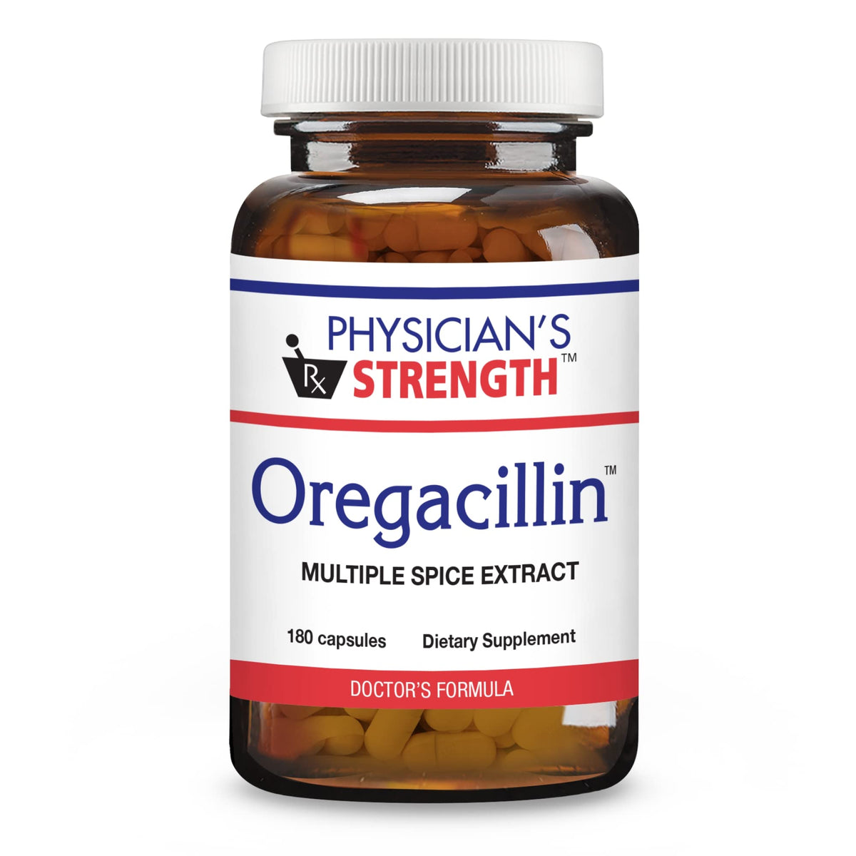 Physician's Strength Oregacillin capsules in bottle for daily respiratory support