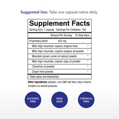 Oregacillin ingredients blend highlights multiple spice extracts by Physician's Strength