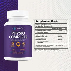 Close-up of PhysioTru CoQ10 capsules for easy daily supplementation